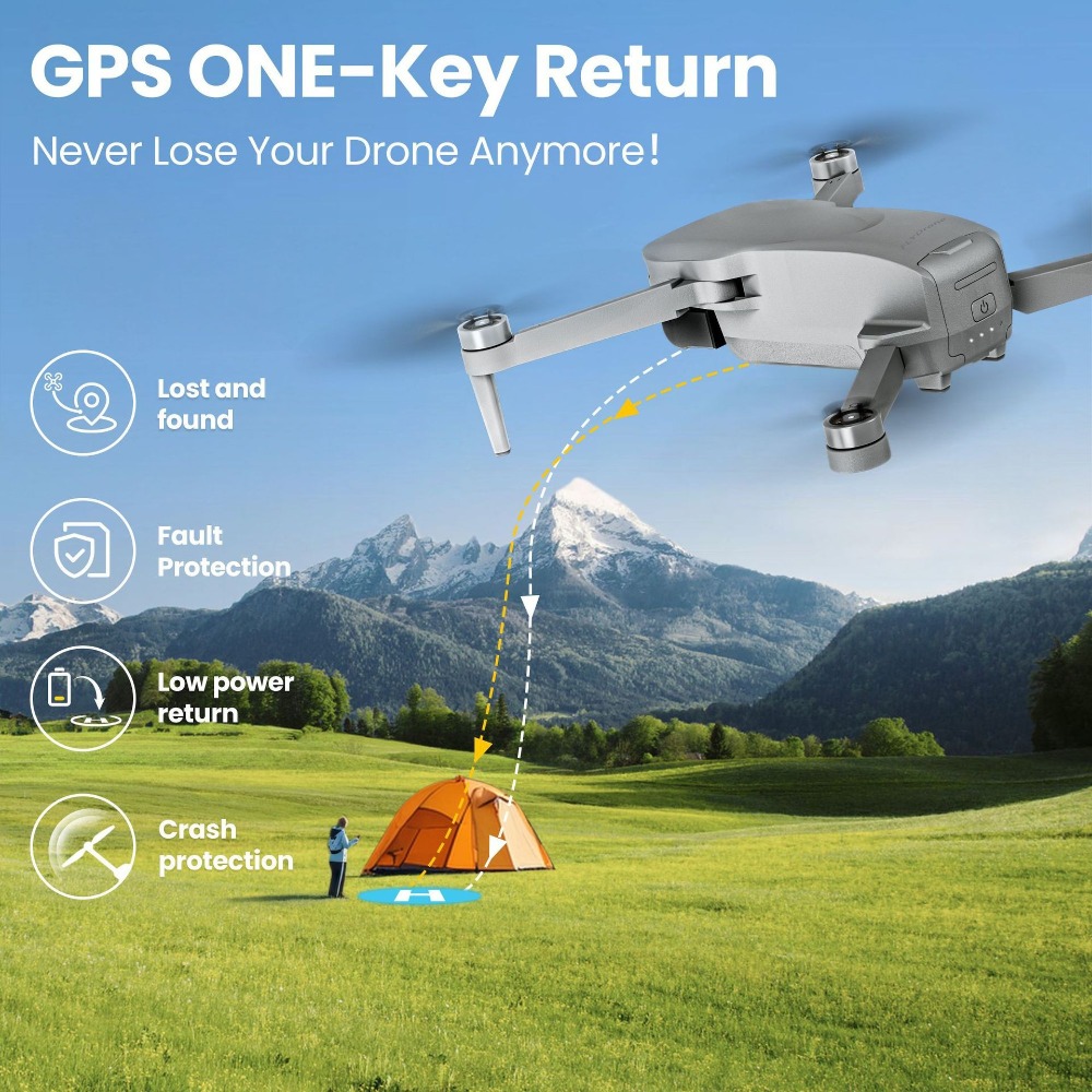 โดรน Global MiniX! กล้อง 4K UH - Drone Gps Mount บทวิจารณ์และราคา