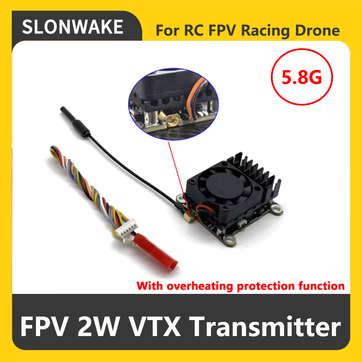 SLONWAKE 5.8G 2000mW FPV VTX ต - Drone Frame บทวิจารณ์และราคา