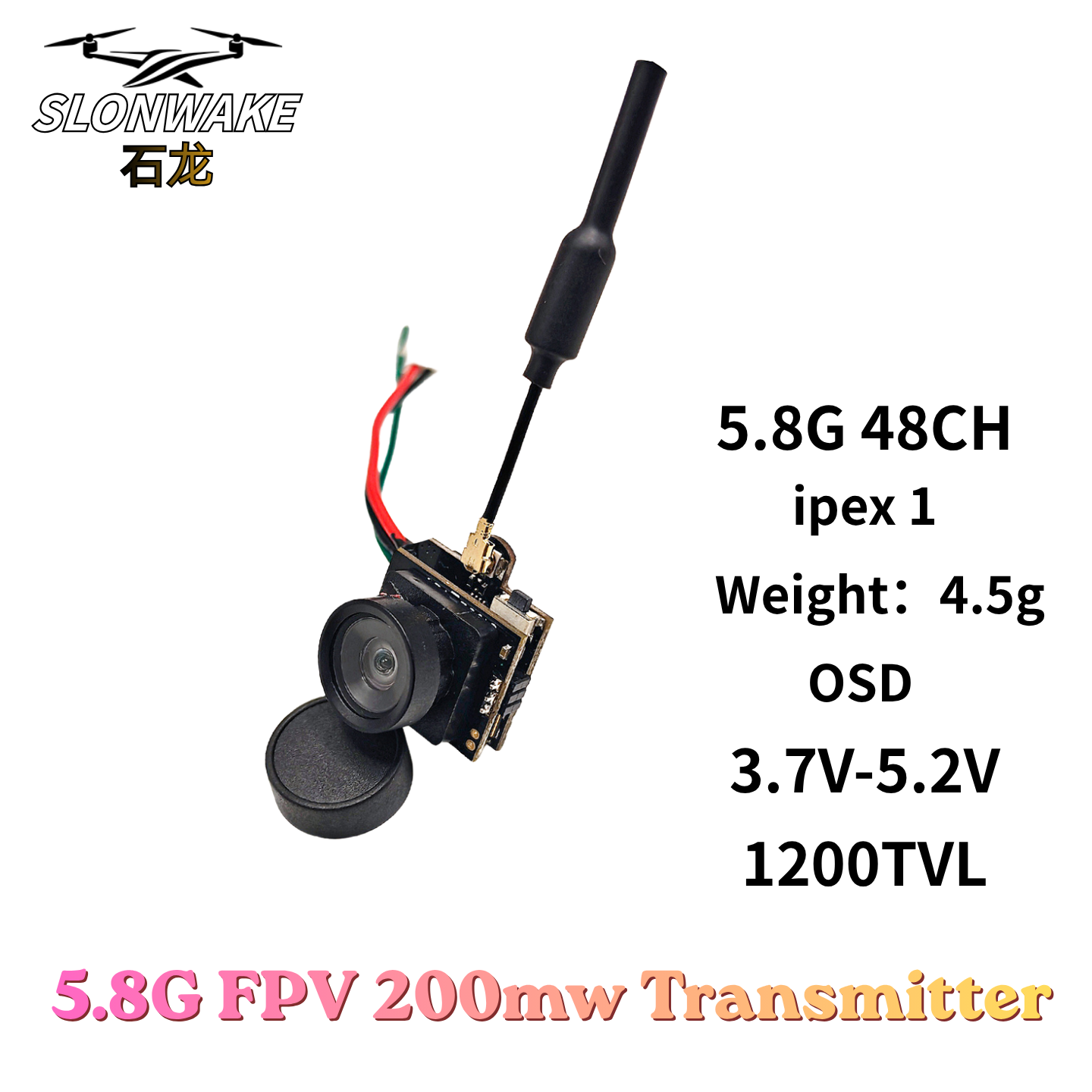 สลอนเวค 5.8G 48CH 200mW FPV DC - Drone Frame บทวิจารณ์และราคา