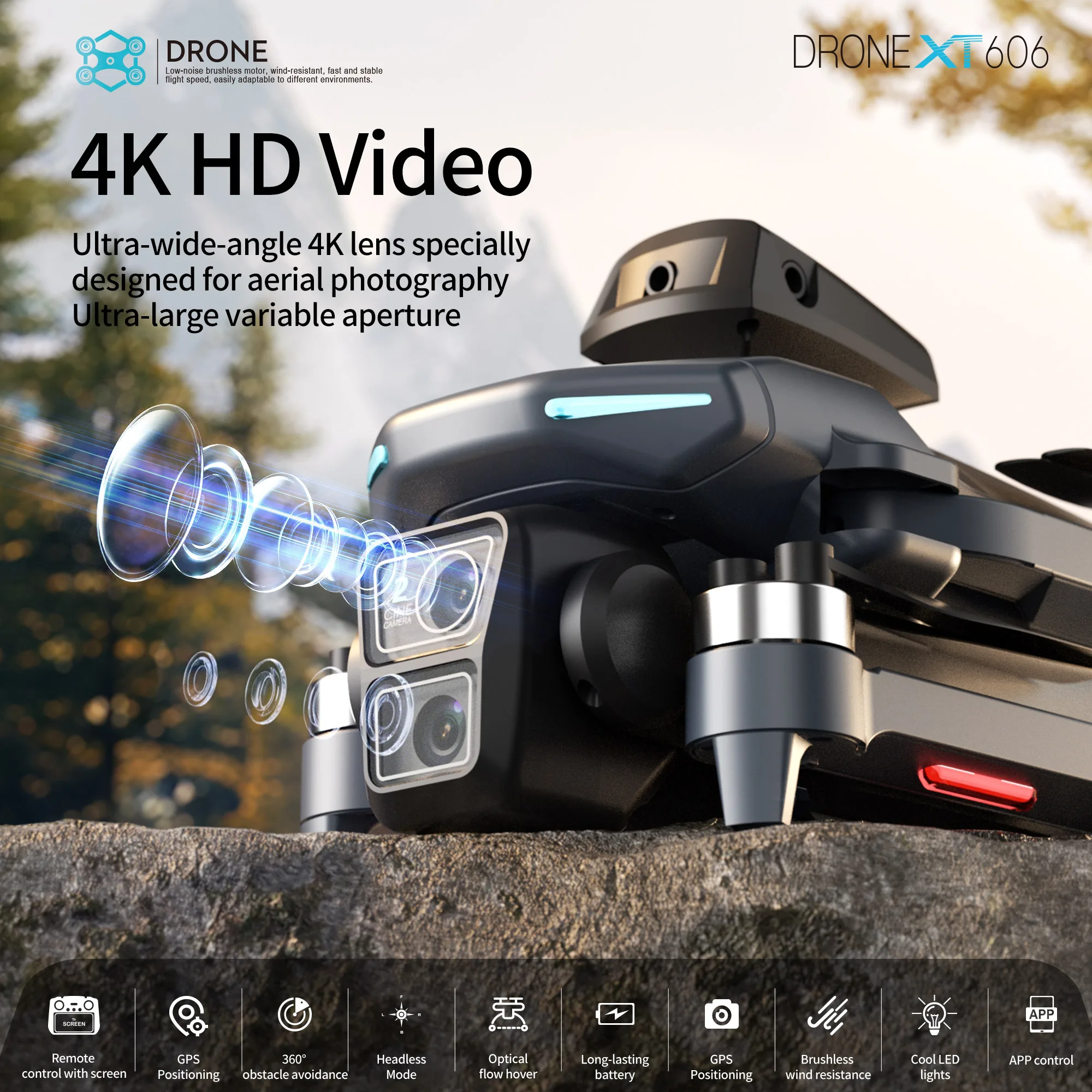 โดรน XT606 MAX GPS 4k ระดับมือ - Drone Gps Mount บทวิจารณ์และราคา